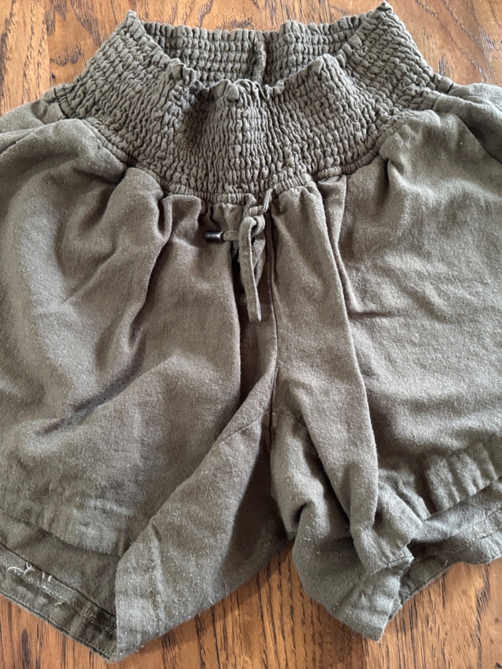 Ripe Maternity Olive Green Smocked Waist Shorts